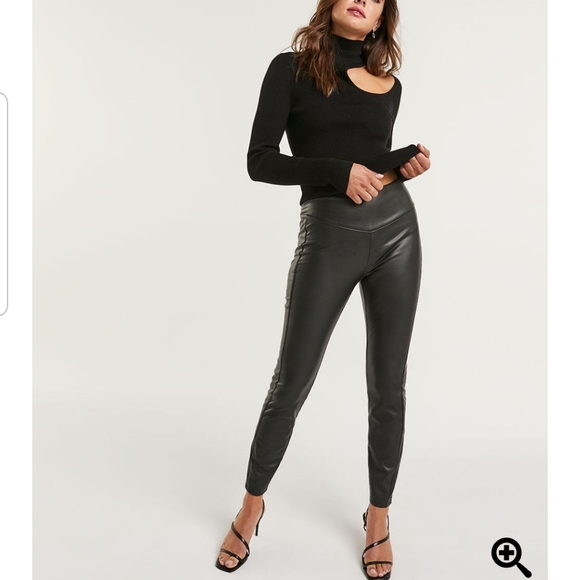 3 Vegan Leather leggings high rise pull on, set sale preferred - Picture 1 of 3